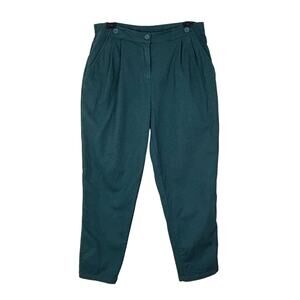 Seasalt Cornwall Espalier Trousers UK 14/ US 10 Teal Blue Cotton Chino Pleated